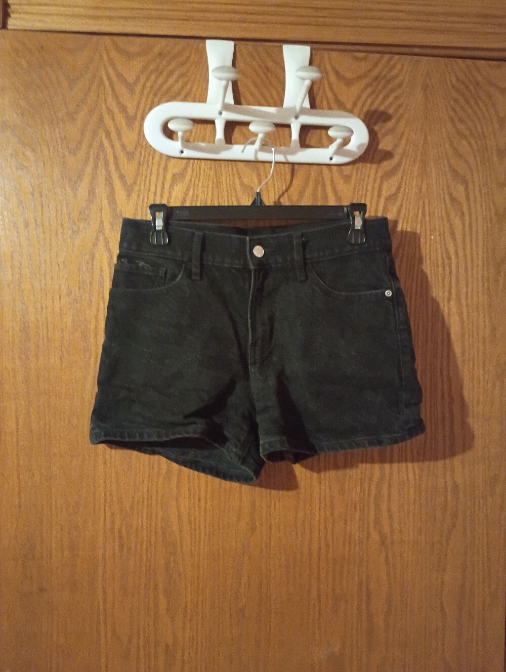 EXPRESS High-Waist Black Denim Shorts
